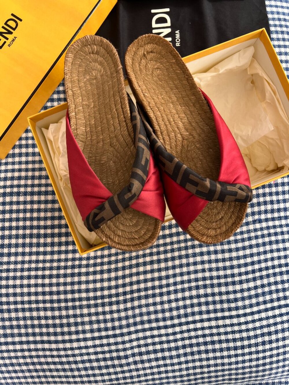 Fendi Espadrille slide size 6.5 NIB - Picture 3 of 14